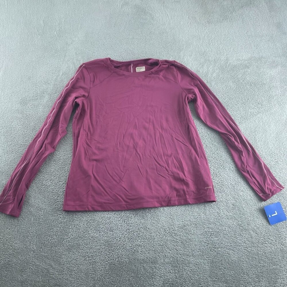 Mondetta Womens Long-Sleeve Performance Shirt L Recycled Nylon NWT 5951